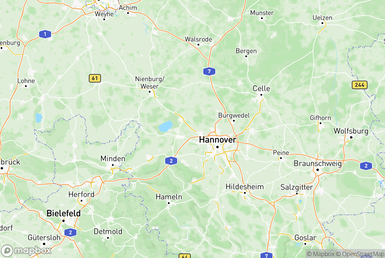 Karte von der Region und Umgebung mit den betreuten Orten